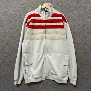 Vintage Rocawear Mens Track Jacket Zip Up Red White Stripe Full Zip Size 2XL